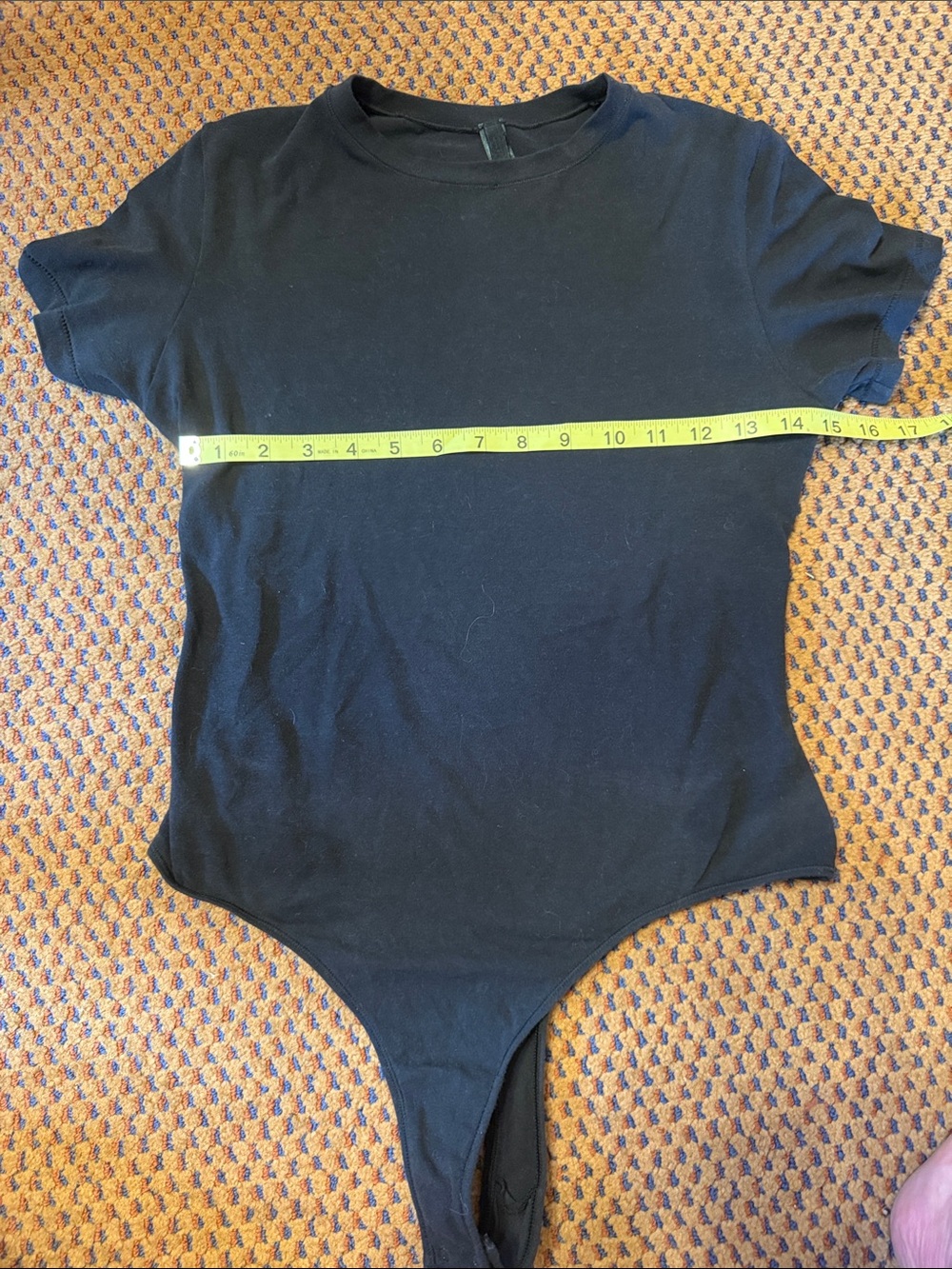 SKIMS Black Cotton T-Shirt Bodysuit Size Large
